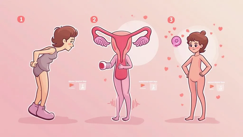 Vaginalvibrator mit verschiedenen Vibrationen im Einsatz